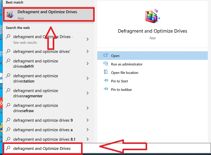 Defragment and Optimize