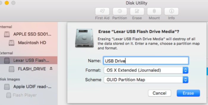 what format to format usb for mac pro