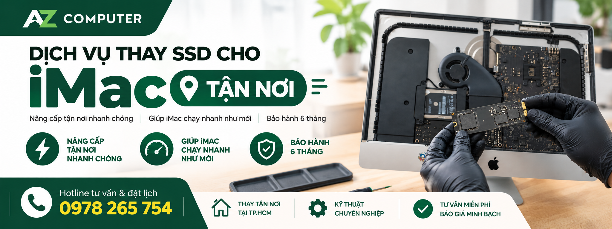 Dịch vụ thay SSD iMac tận nơi